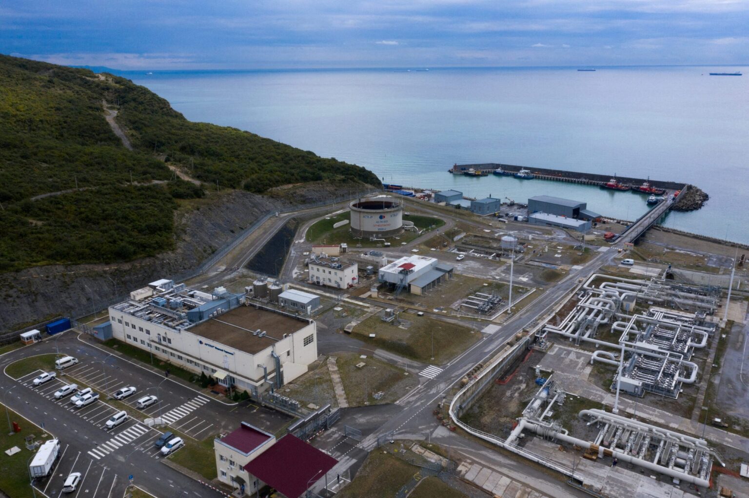 Ukraine Says It Hit Russia’s Sheskharis Oil Terminal On Black Sea Facilities of CPC marine terminal near Novorossiysk