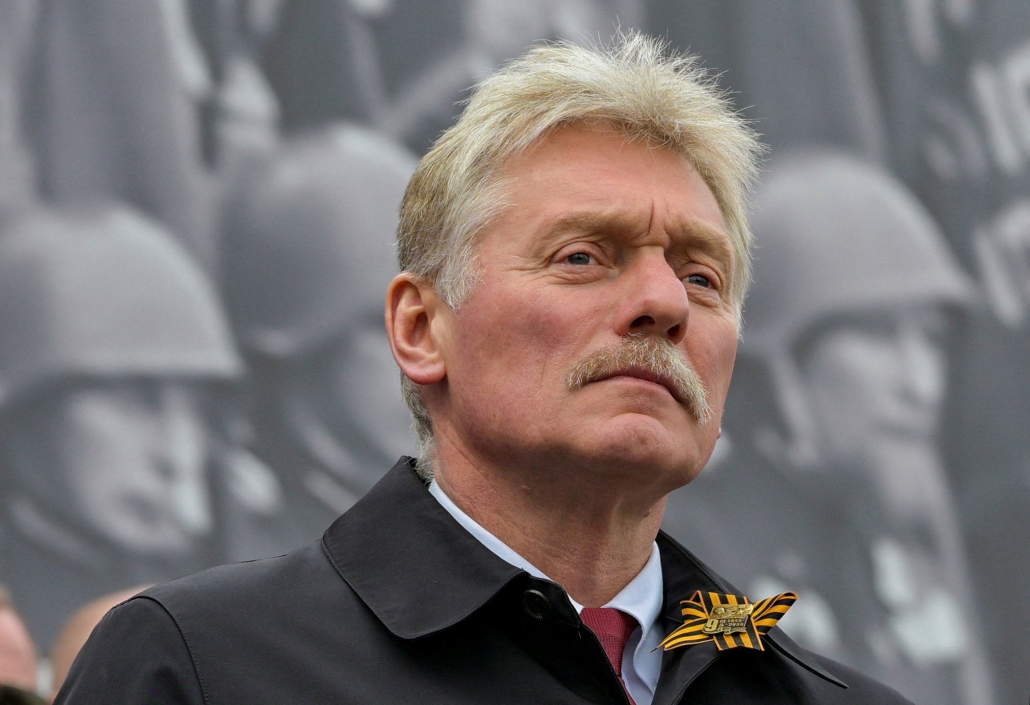 Kremlin spokesman Dmitry Peskov attends a military parade on Victory Day, marking the 81st anniversary of the victory over Nazi Germany in World War Two
