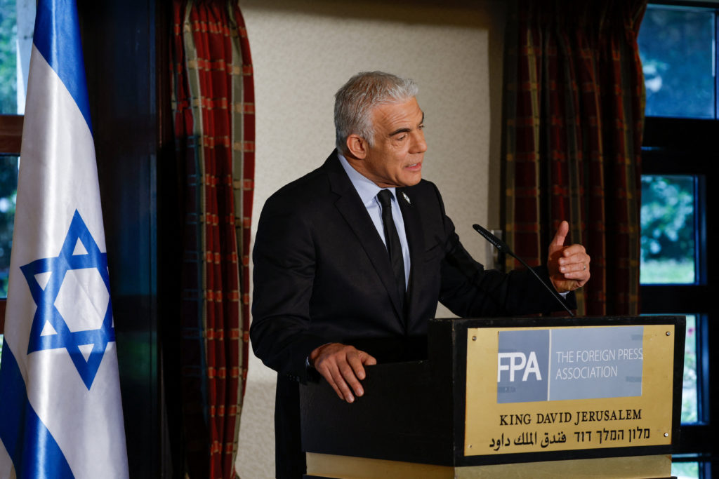 Israeli opposition leader Lapid says Trump’s emerging deal with Iran is ‘bad for the region’ Yair Lapid, co-founder of Israeli political alliance Together, holds press conference in Jerusalem