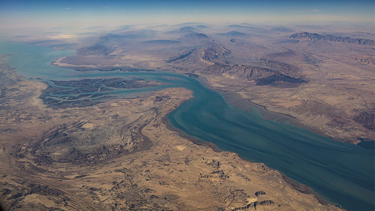 Vista aérea de la isla de Qeshm, separada del continente iraní por el estrecho de Clarence, en el estrecho de Ormuz - PHOTO/ REUTERS