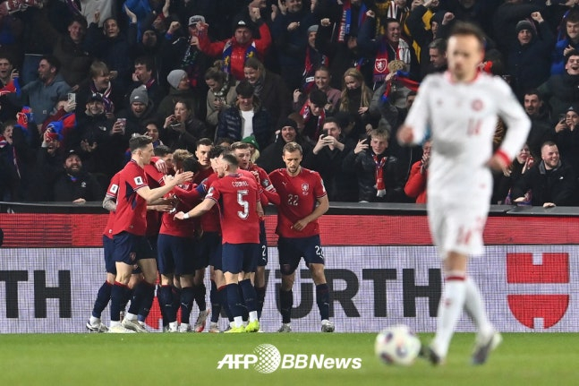The Czech Republic national team, which defeated Denmark in the 2026 FIFA North, Central America and Caribbean World Cup European play-offs to qualify for the World Cup finals for the first time in 20 years and advance to Group A where South Korea is placed. /AFPBBNews=NEWS1