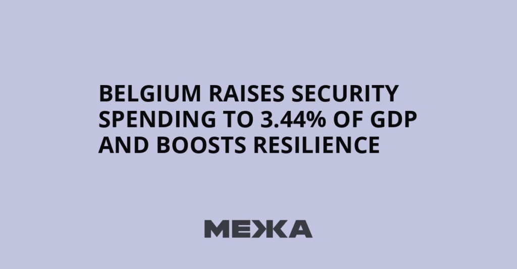 Belgium raises security spending to 3.44% of GDP and boosts resilience | Ukraine news