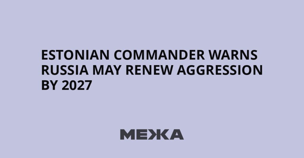 Estonian commander warns Russia may renew aggression by 2027 | Ukraine news