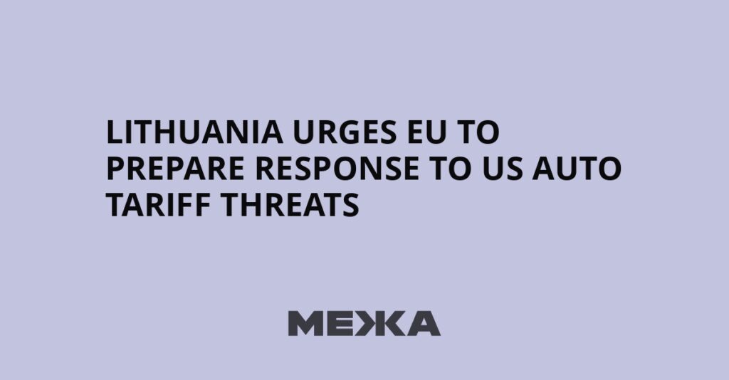 Lithuania urges EU to prepare response to US auto tariff threats | Ukraine news Lithuania urges EU to prepare response to US auto tariff threats | Ukraine news