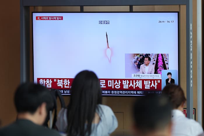 North Korea launches ballistic missiles over the sea in latest show of force North Korea launches ballistic missiles over the sea in latest show of force