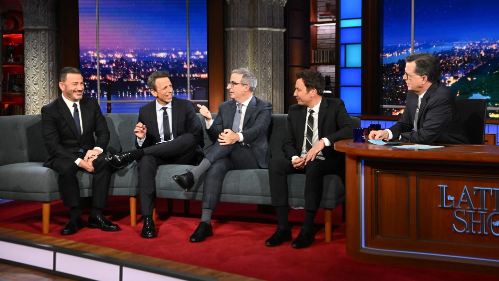 Colbert, Kimmel, Oliver, Meyers and Fallon Discuss Trump and Late-Night Colbert, Kimmel, Oliver, Meyers and Fallon Discuss Trump and Late-Night