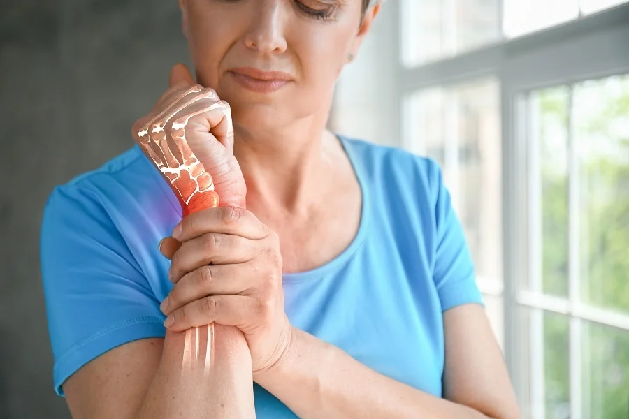 Woman with joint pain