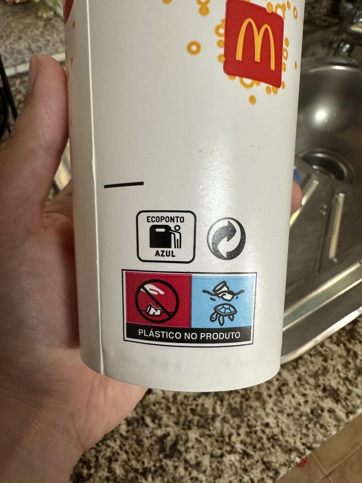 I don't really understand this about McDonalds. Does the cup go to the blue dot eco even though it has plastic?