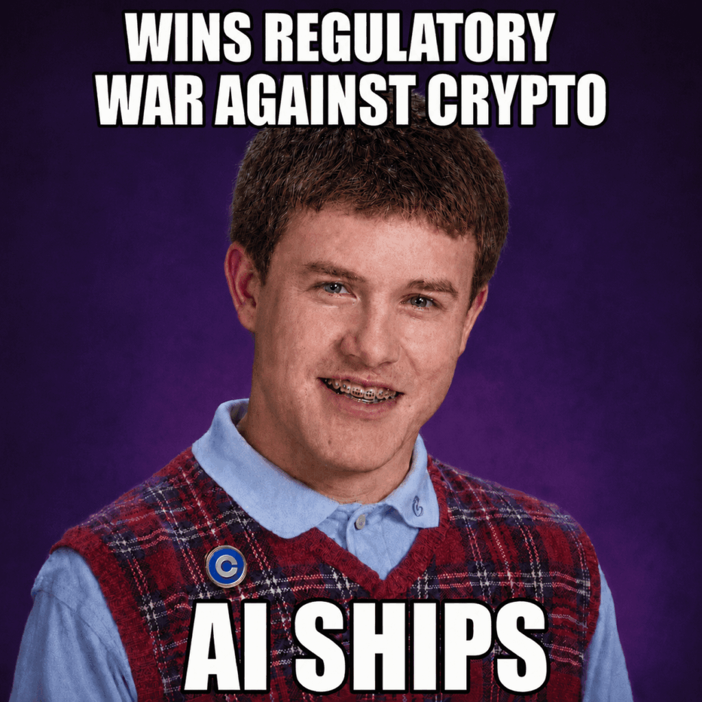 Celebrating Return of Memes: Bad Luck Brian Armstrong Celebrating Return of Memes: Bad Luck Brian Armstrong