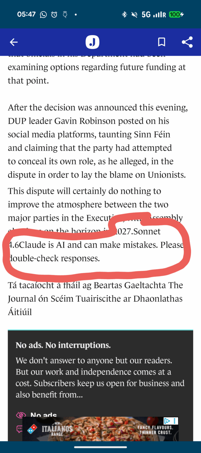 Oh dear The Journal...
