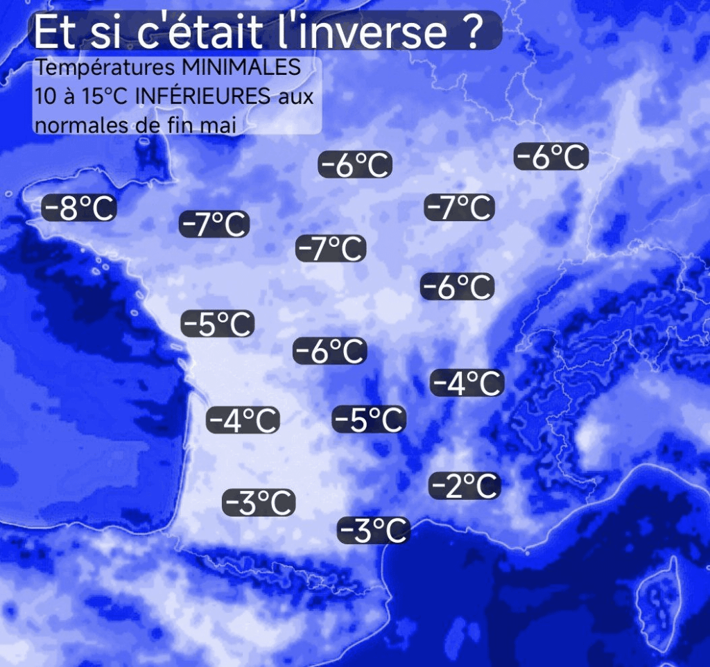 What if it was the opposite, if the temperature anomaly was 10-15°c **below** the seasonal averages?