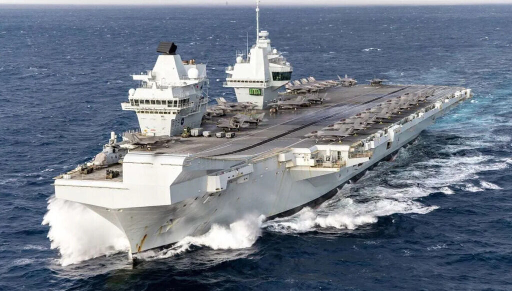 British carrier deploys north for NATO exercise amid increase in Russian overflights