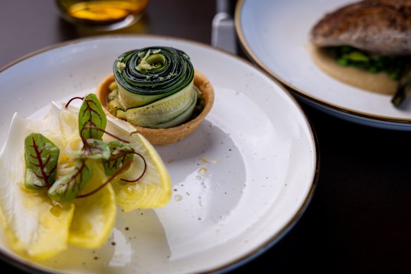 Midden’s zucchini tart.