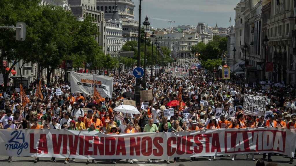 23000 people protest in Madrid against the high rent prices in Spain