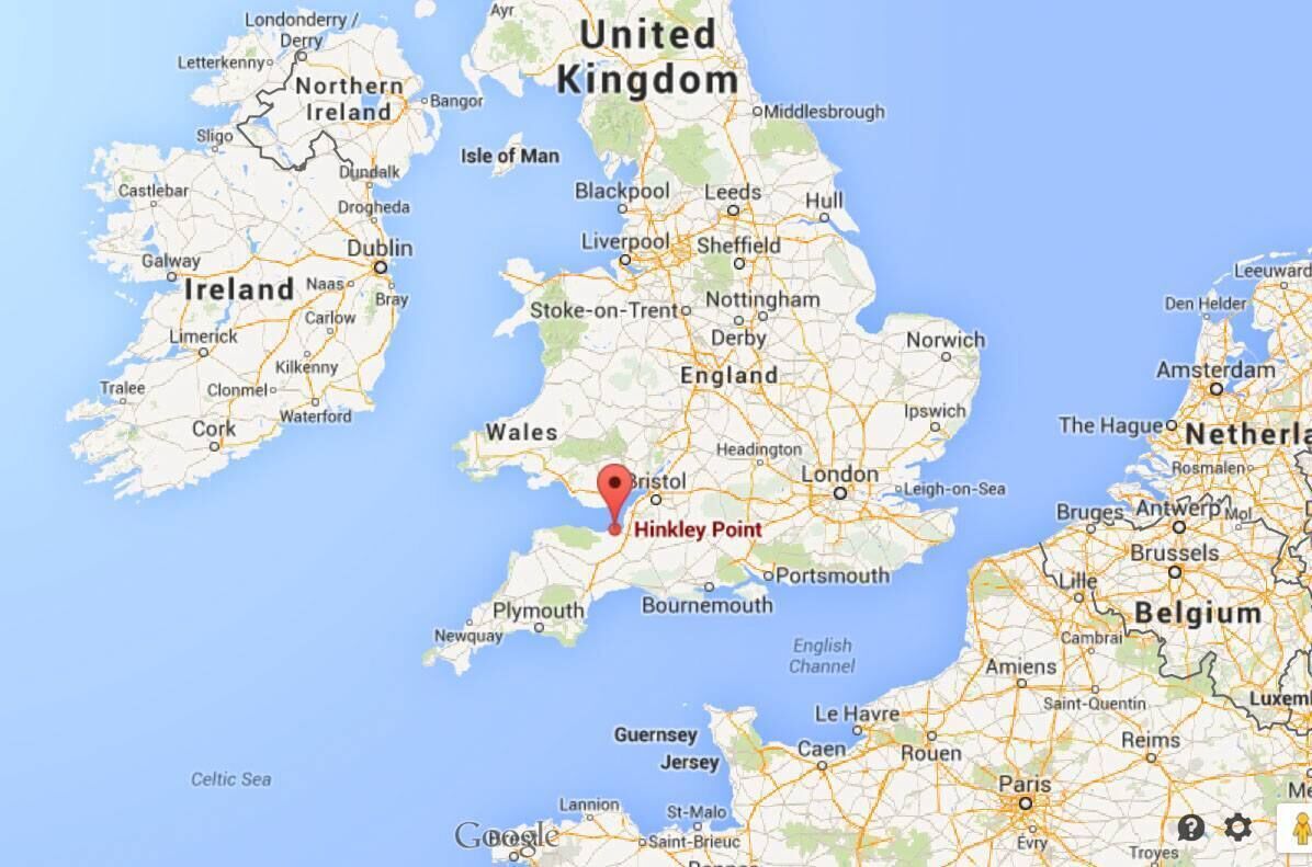 Britain’s Hinkley Point C reactor in the south west of England is projected to cost tens of billions of euro. File picture