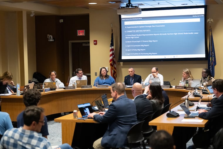 Lower Merion parents continue pushing back on technology in schools The Lower Merion school board meets at the district's administration building in Ardmore last month.