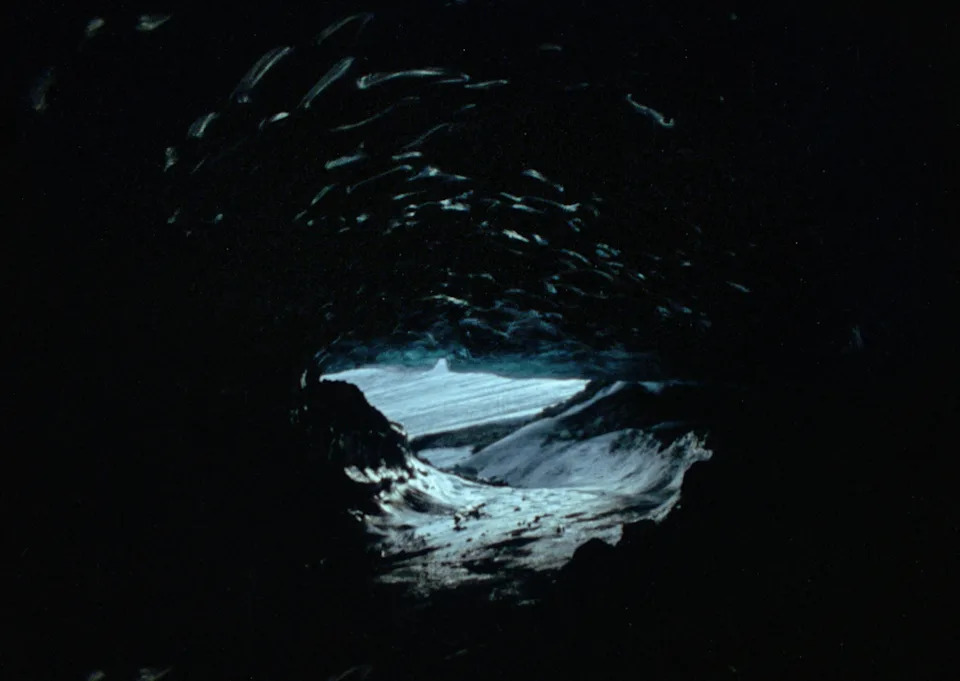 An ice cave in Iceland. Image: National Geographic.
