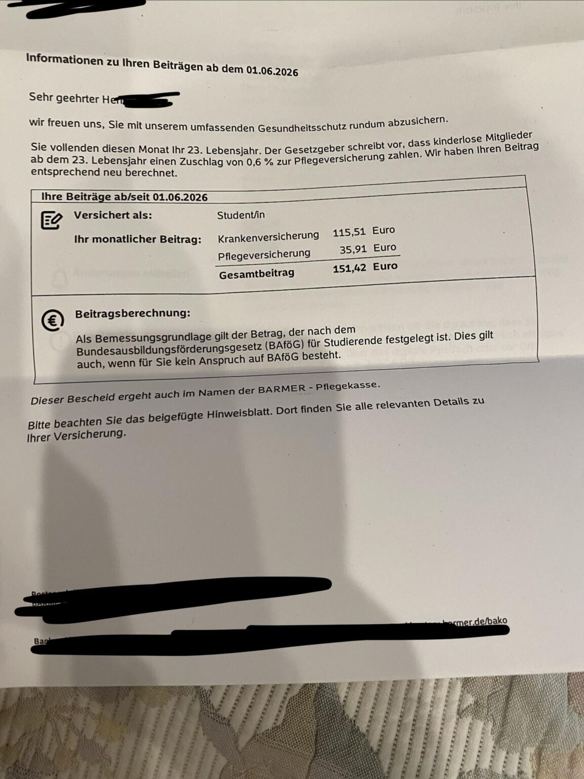 Health insurance for European students
