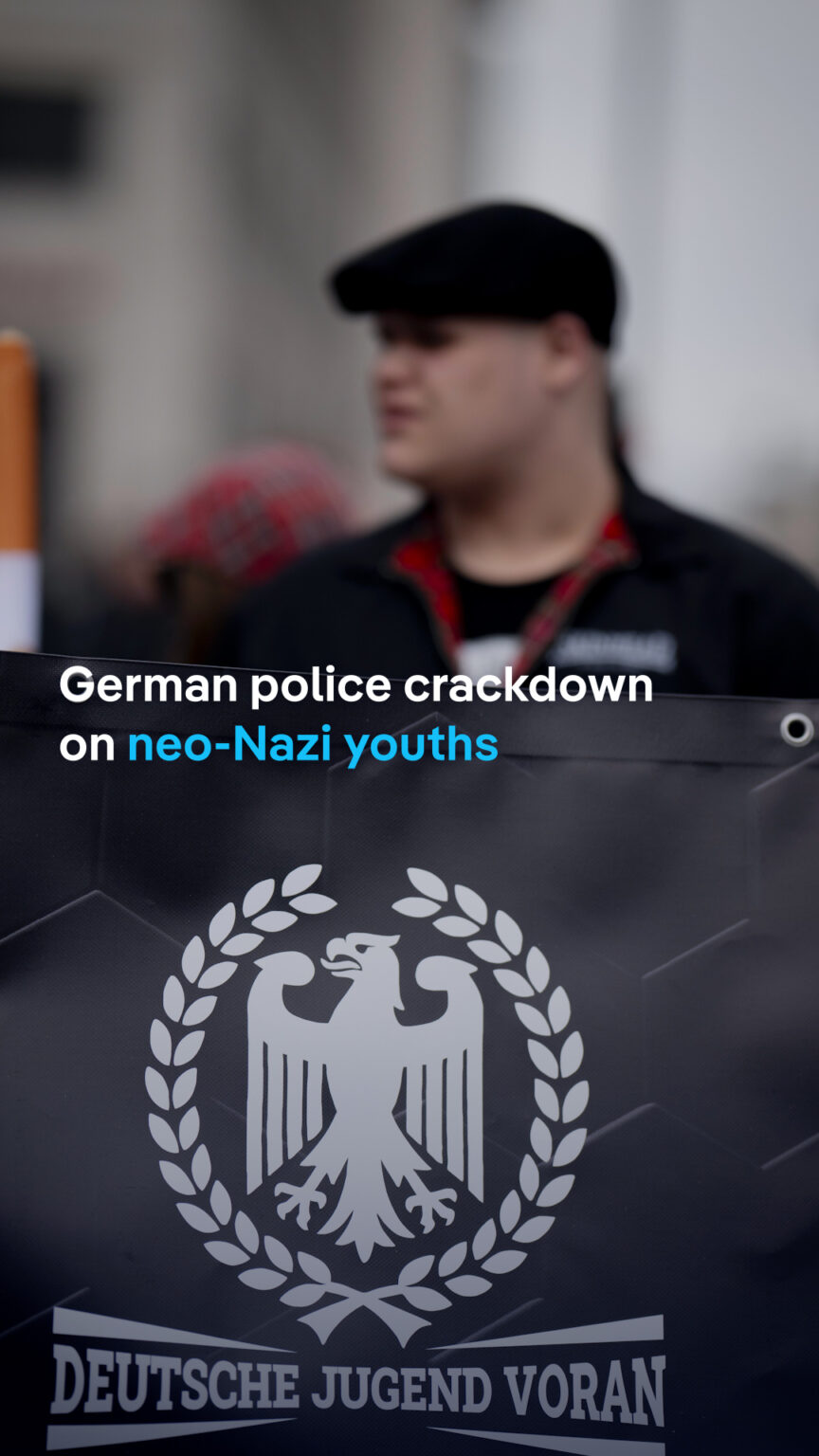 German police have carried out raids at more than 50 locations against suspected ringleaders of two far-right extremist groups accused of member of criminal organizations involving violence. No arrests were made, with the searches aimed at gathering evidence. #dwgermanpolitics