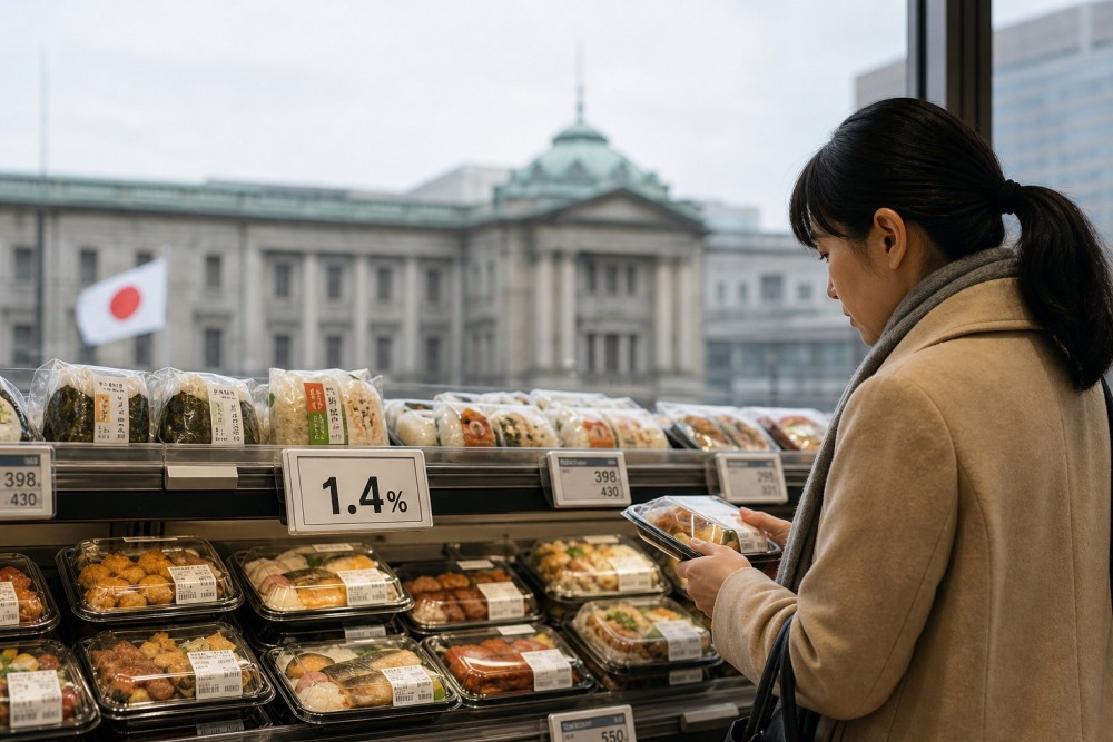 Japan Inflation Slows to 1.4% on Cost-of-Living Steps separator
