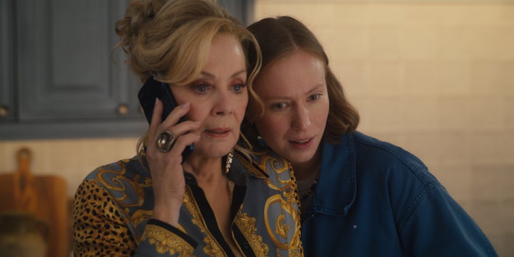 Jean Smart, left, and Hannah Einbinder, right, in “Hacks.”