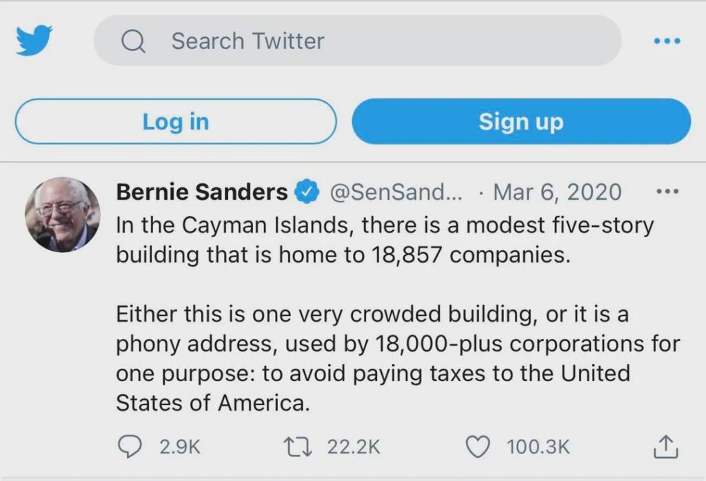 Darkest comedy ... Bernie explaining Cayman Islands in simple terms