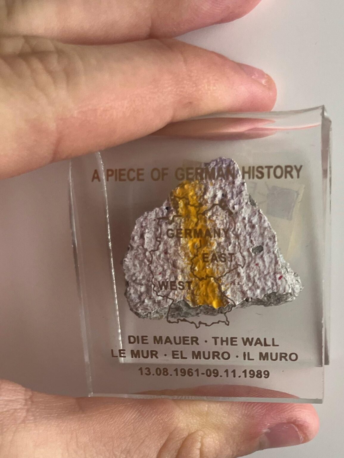 I found this piece of Berlin Wall in a thrift store, and have some questions about it.