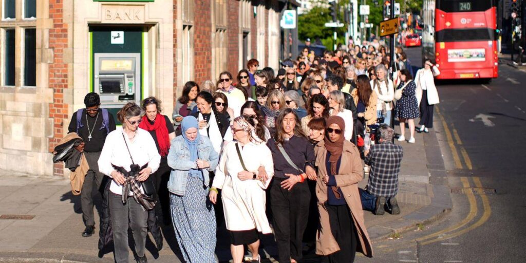 Nearly 100 inter-faith women march through Golders Green in stand against 'hatred and division'