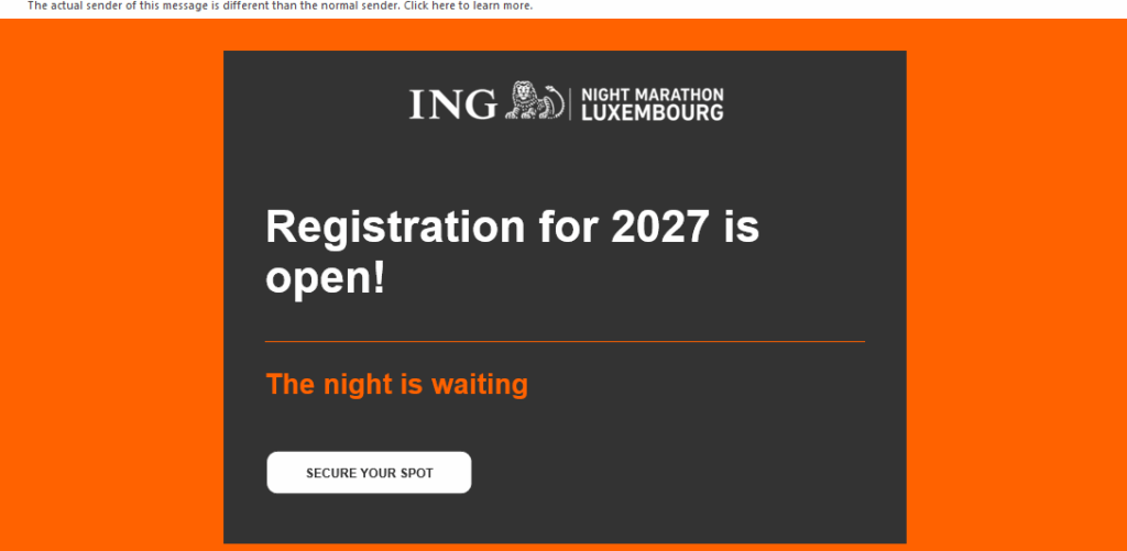 ING marathon don't wait.. grab your place now
