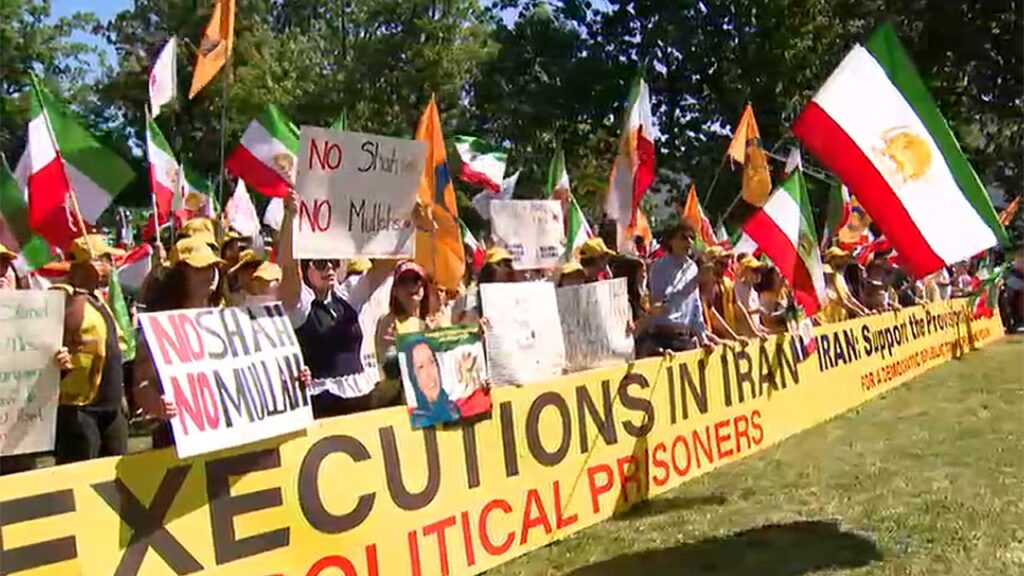 Massive crowd protesting Iranian regime in Washington as fragile ceasefire holds Massive crowd protesting Iranian regime in Washington as fragile ceasefire holds