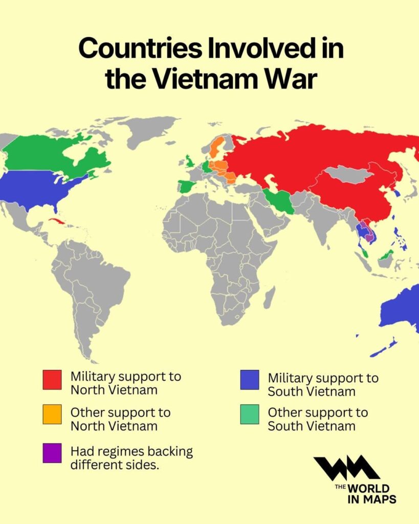 Countries involved in the Vietnam war