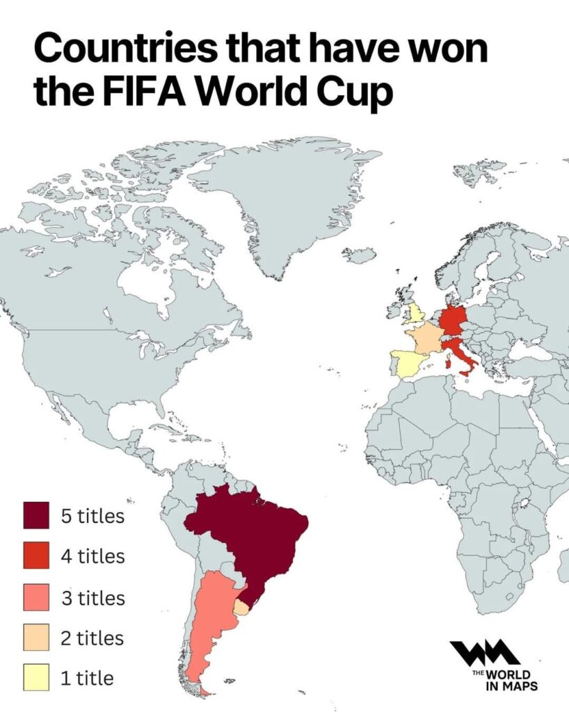 Countries that have won the FIFA World Cup