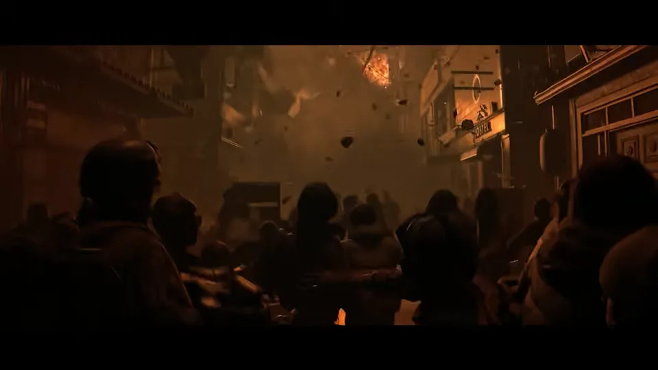 Call of Duty shows South Korea coming under a massive artillery barrage from North Korea’s guns (Call of Duty Trailer/YouTube)