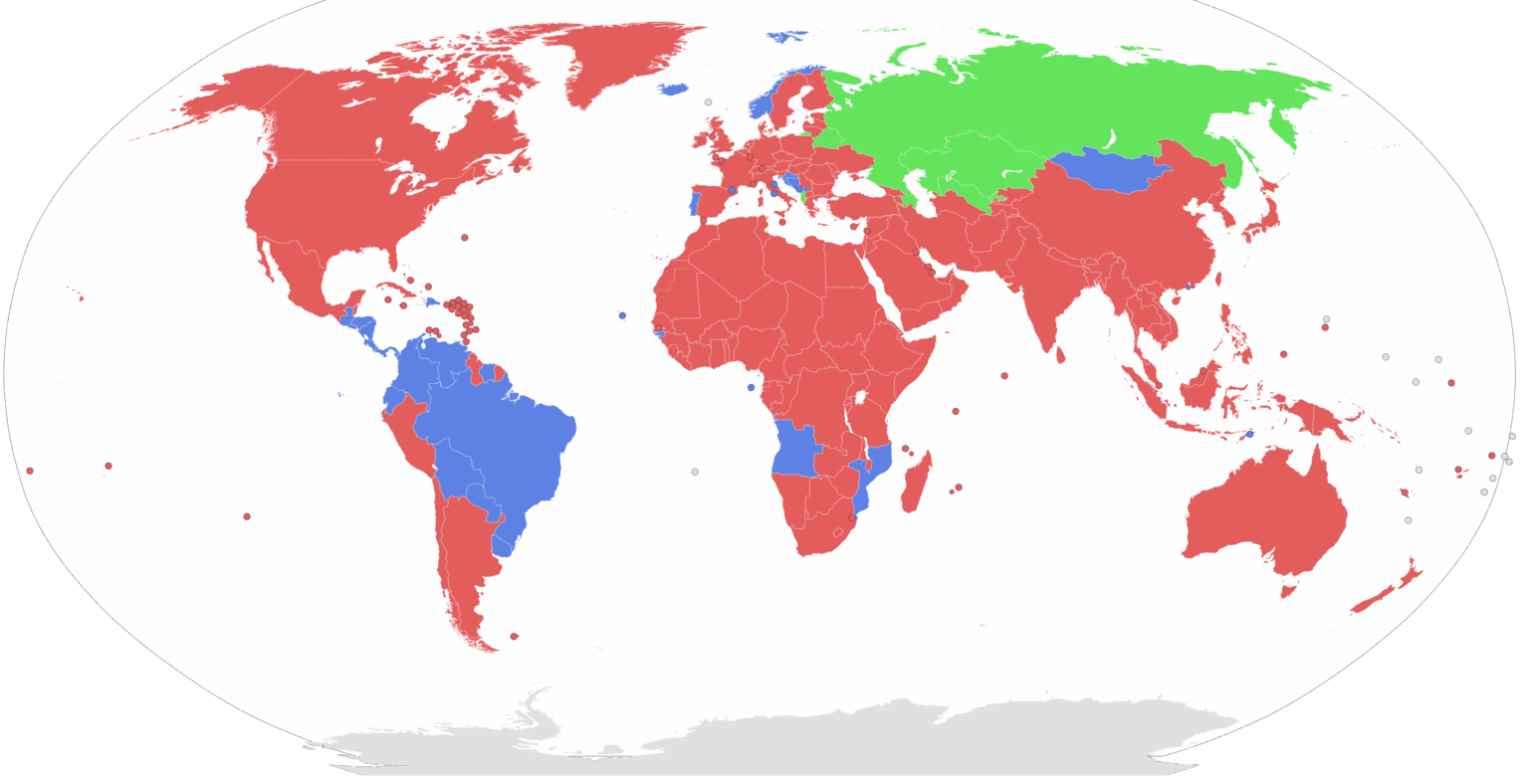 Croatia is one of the few countries that does not have a life sentence (blue)