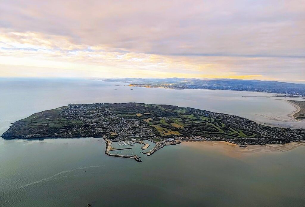 Howth from the air this morning.
