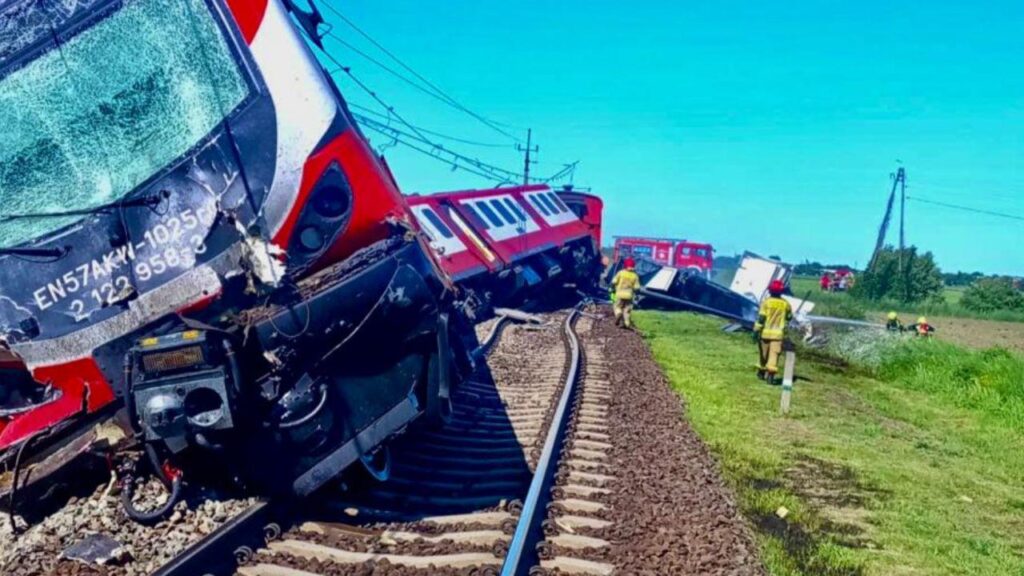 One killed as Polish train smashes into truck and derails