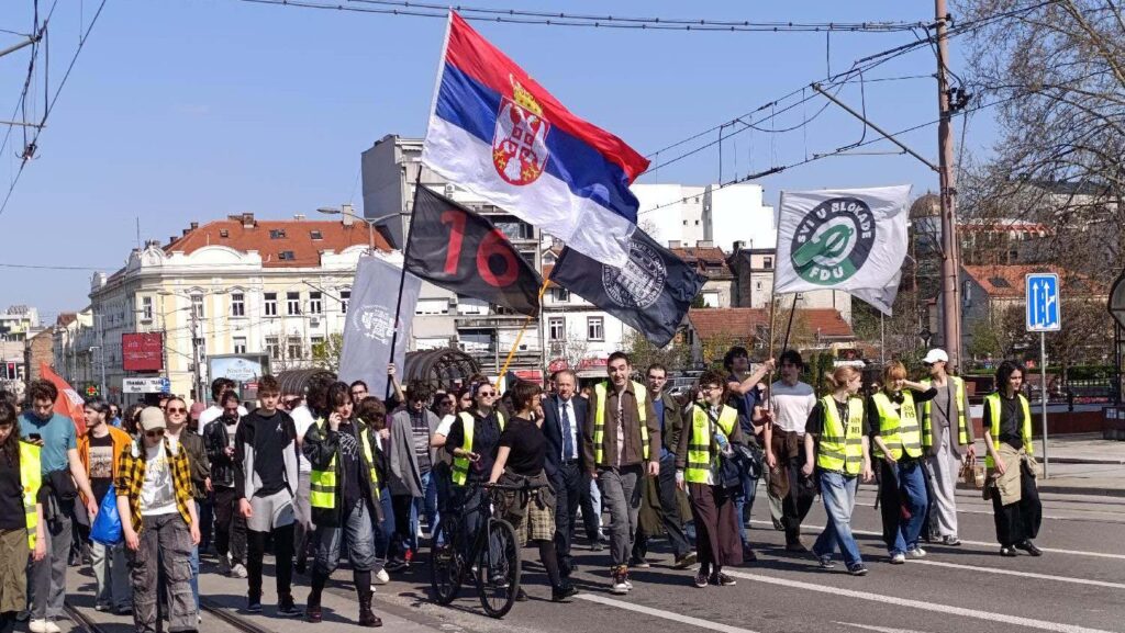 The students in the blockade announced an action and a walk through the central Belgrade streets for today The students in the blockade announced an action and a walk through the central Belgrade streets for today