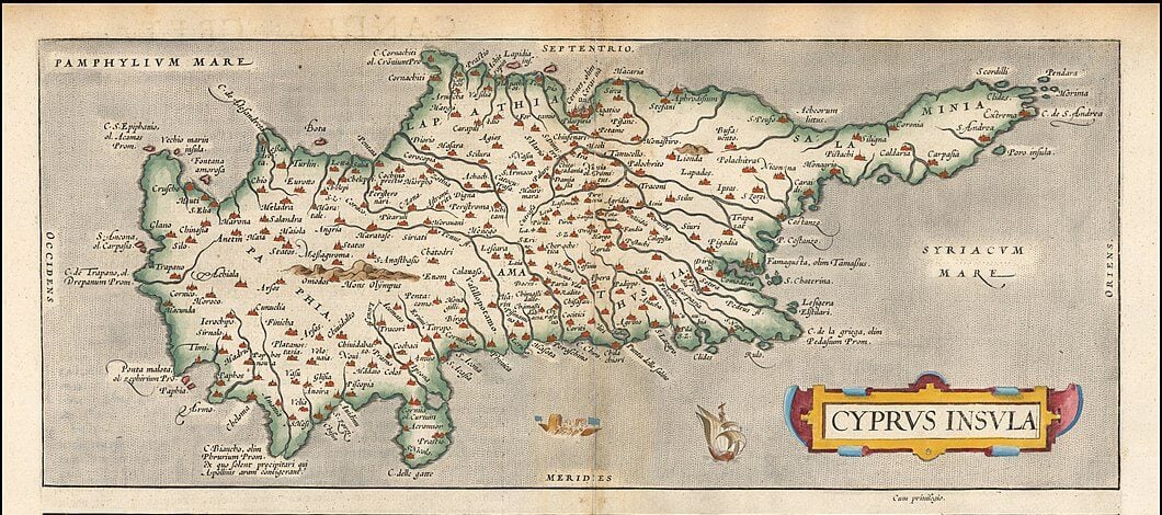 antique map of Cyprus