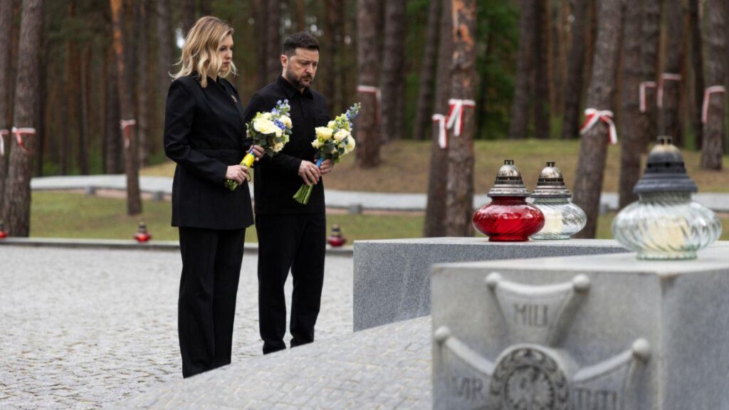 ‘Evil cannot remain unpunished’: Zelenskyy honors Polish victims of Katyn massacre