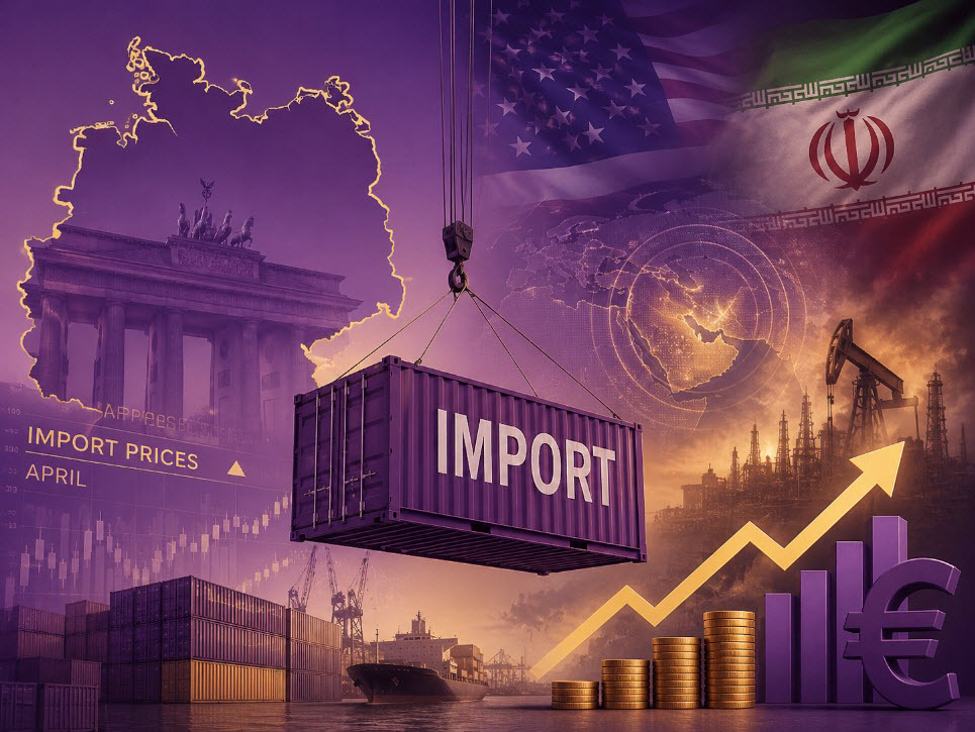 German import prices climb further in April as US-Iran conflict continues to reverberate German import prices climb further in April as US-Iran conflict continues to reverberate