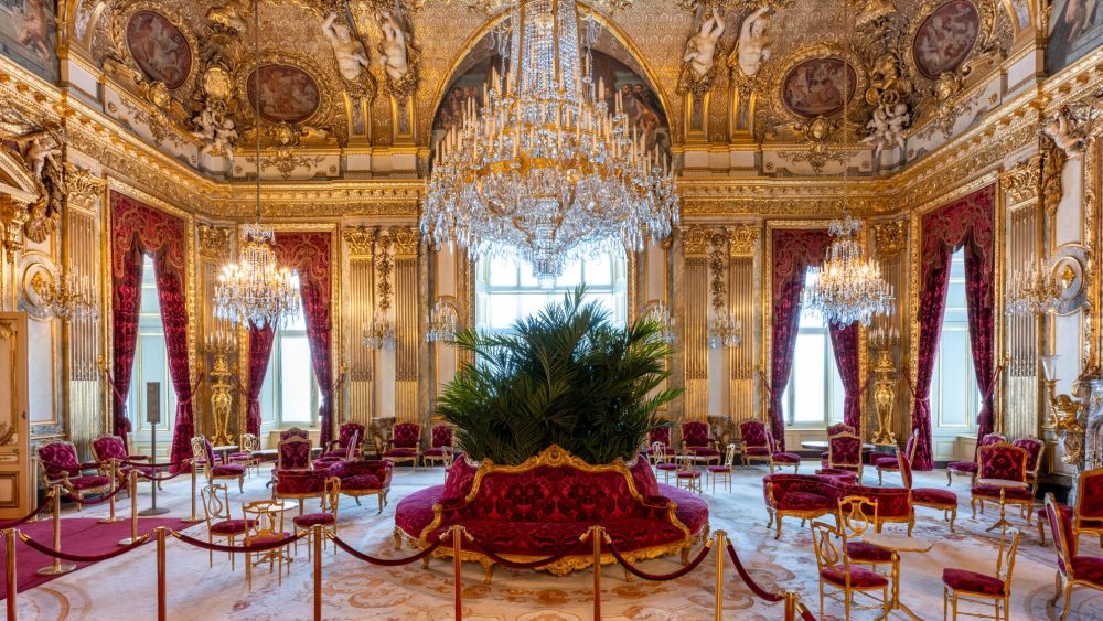 How American Patrons Support France’s Top Heritage Attractions The grand salon on display at the Louvre Museum's Napoleon III apartments.