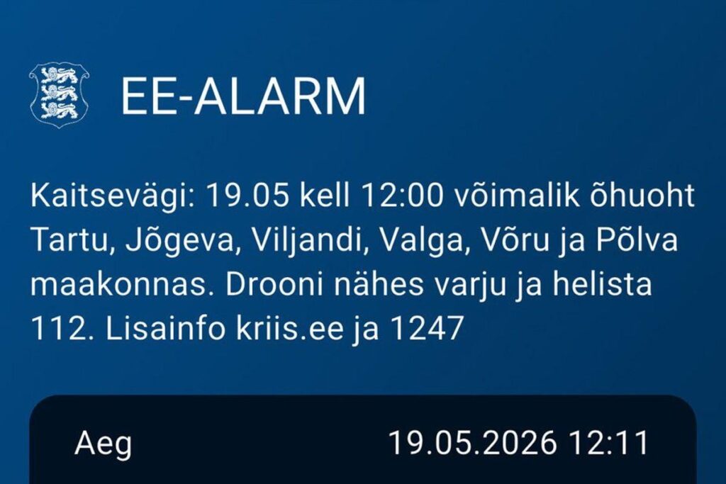 Baltic air security shot down a drone that entered southern Estonia