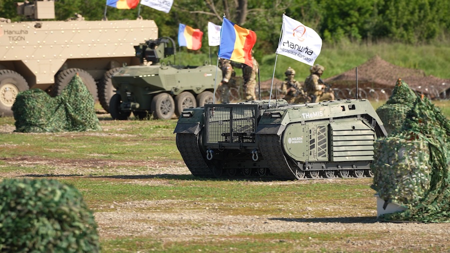 Hanwha Aerospace and Milrem Robotics partner on Romanian unmanned ground vehicle programme at BSDA 2026