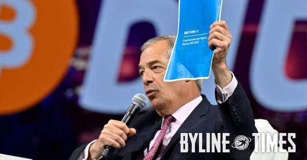 Nigel Farage Took £50,000 from Crypto Firms Then Said He Was 'Not Aware' of the Industry Funding His Party