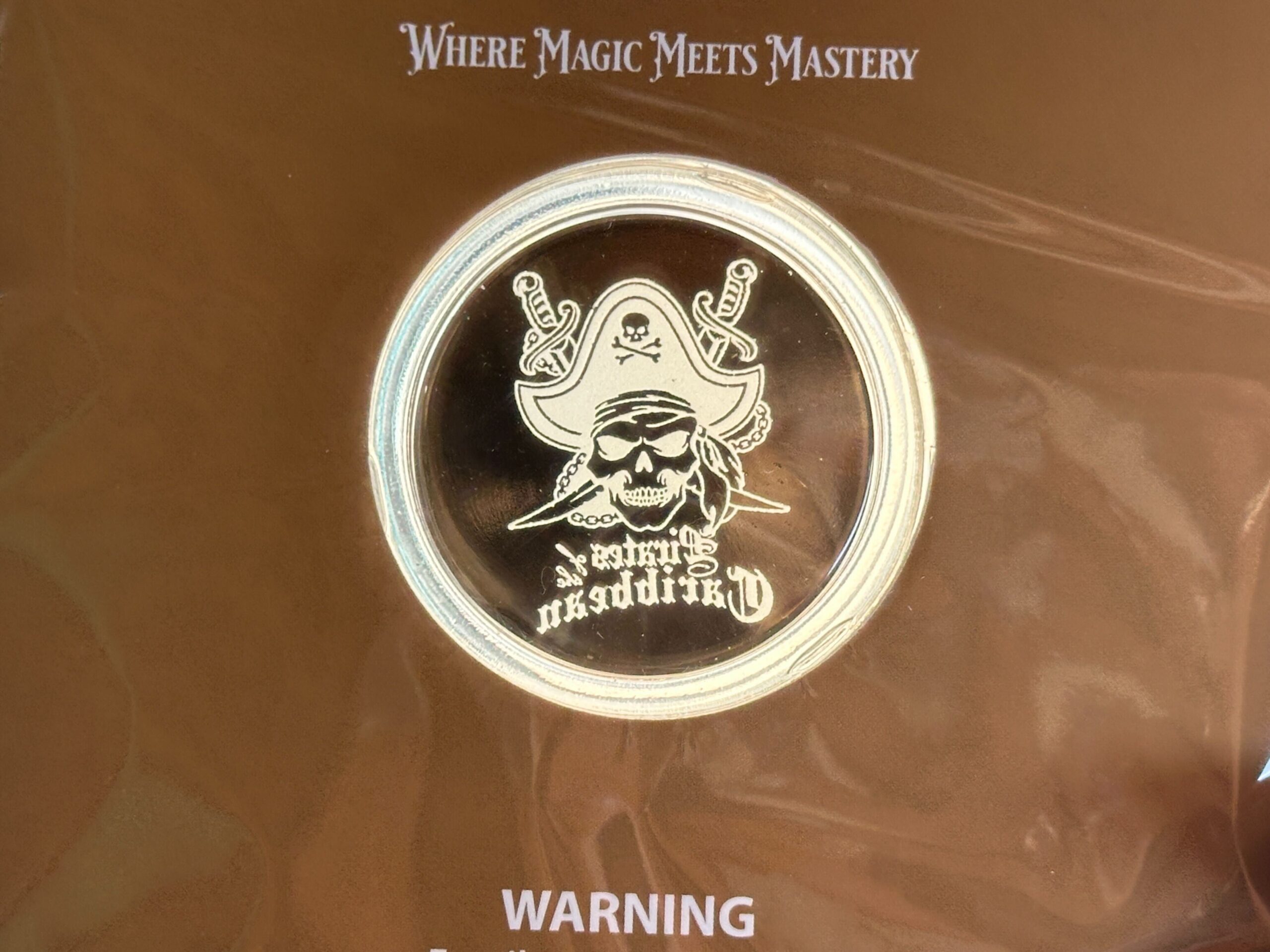 Pirates of the Caribbean Collectible Glass Coin - $29