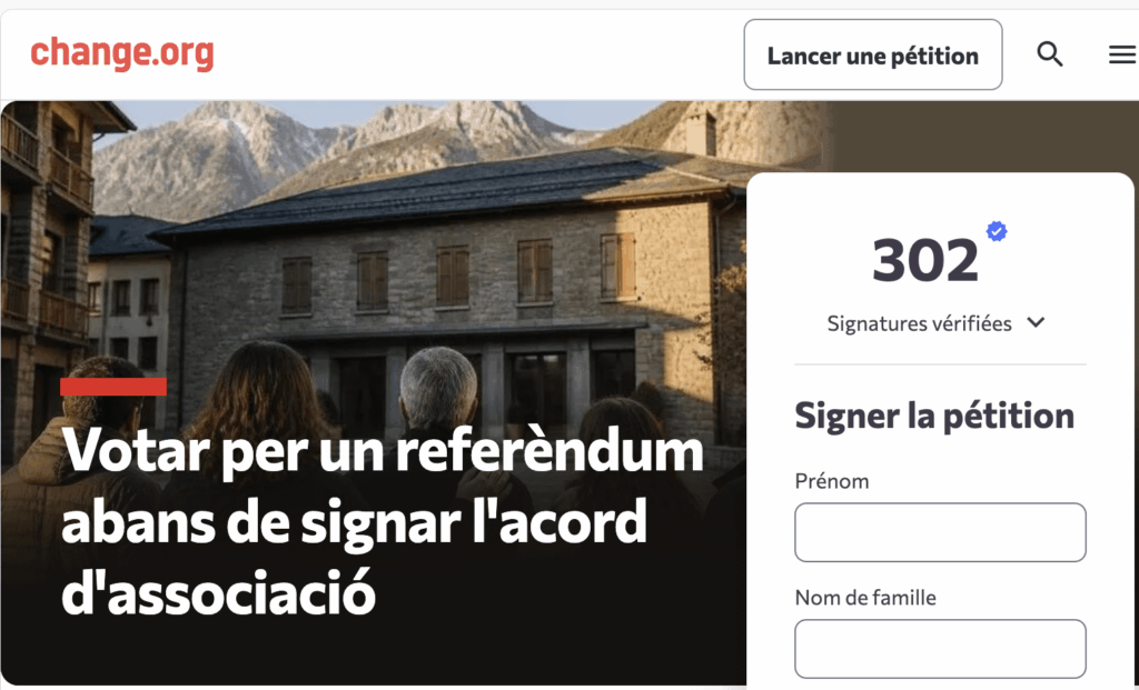 The collection of signatures to demand a referendum on the Andorra-EU agreement exceeds 300 signatures