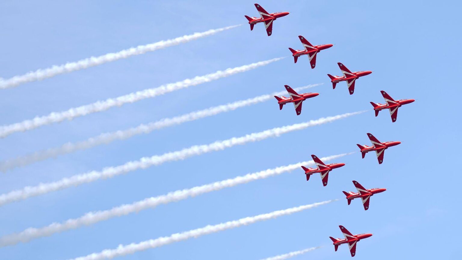 Red Arrows to fly with just seven aircraft for most displays because engines are so old