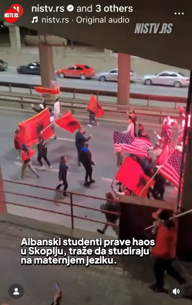 This is a "protest" for about 300 Albanians to be able to take the judicial exam in Albanian btw 🤣🤣