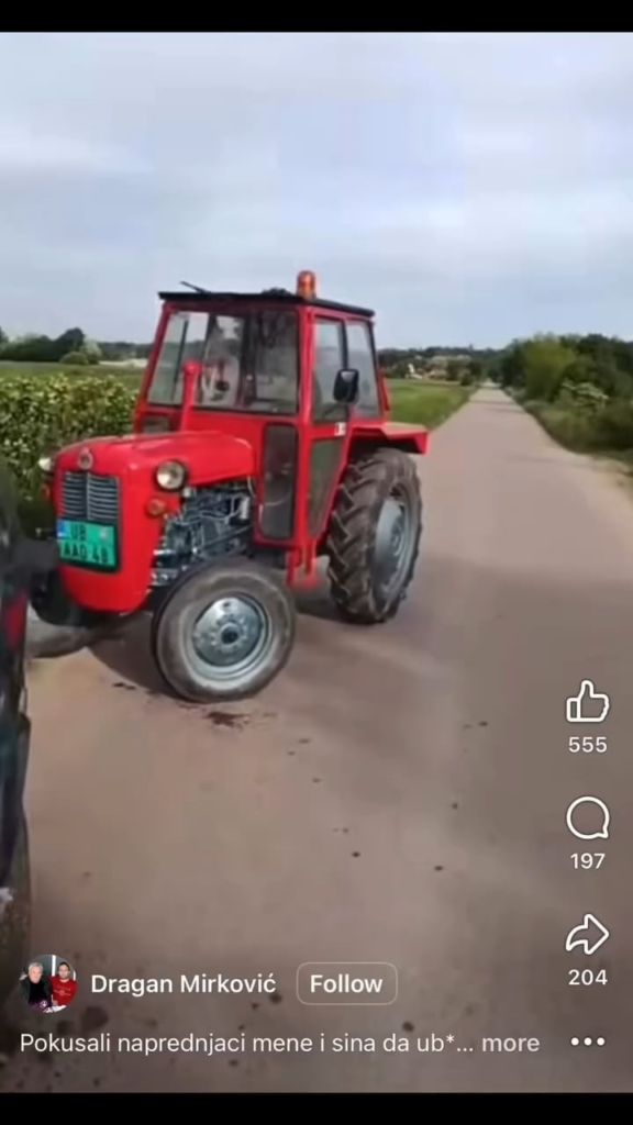 Attempted murder in Uba, first by trampling with a car and then later with axes. The man recording says these are progressives. And when the police came to investigate, instead of arresting people with weapons, they calmed down the situation as if this was some ordinary children's quarrel at school, and not an attempted murder.