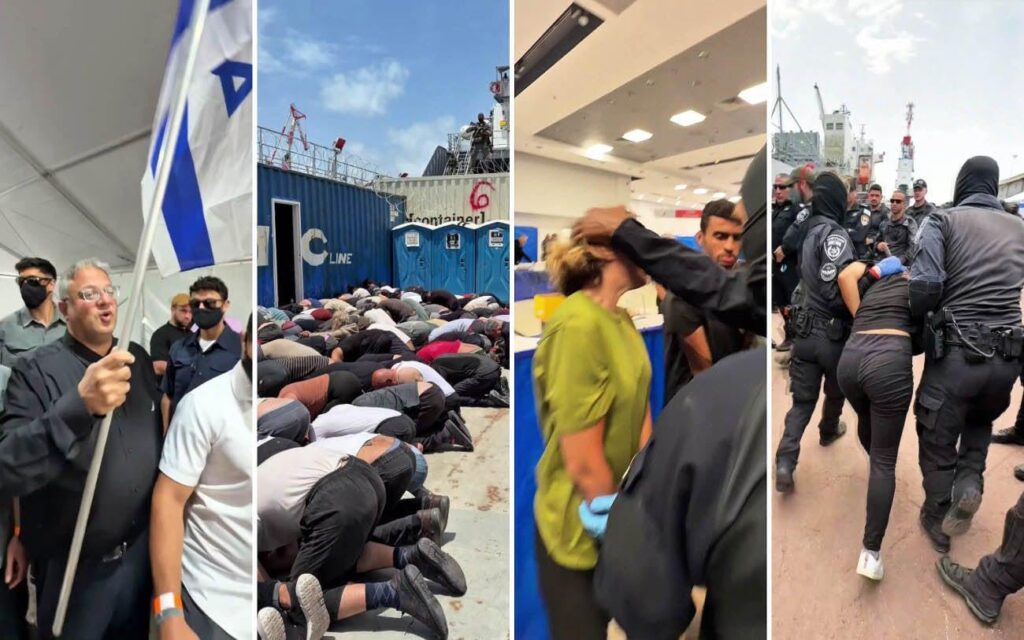 Ben Gvir posts video of himself taunting bound and detained Gaza flotilla activists